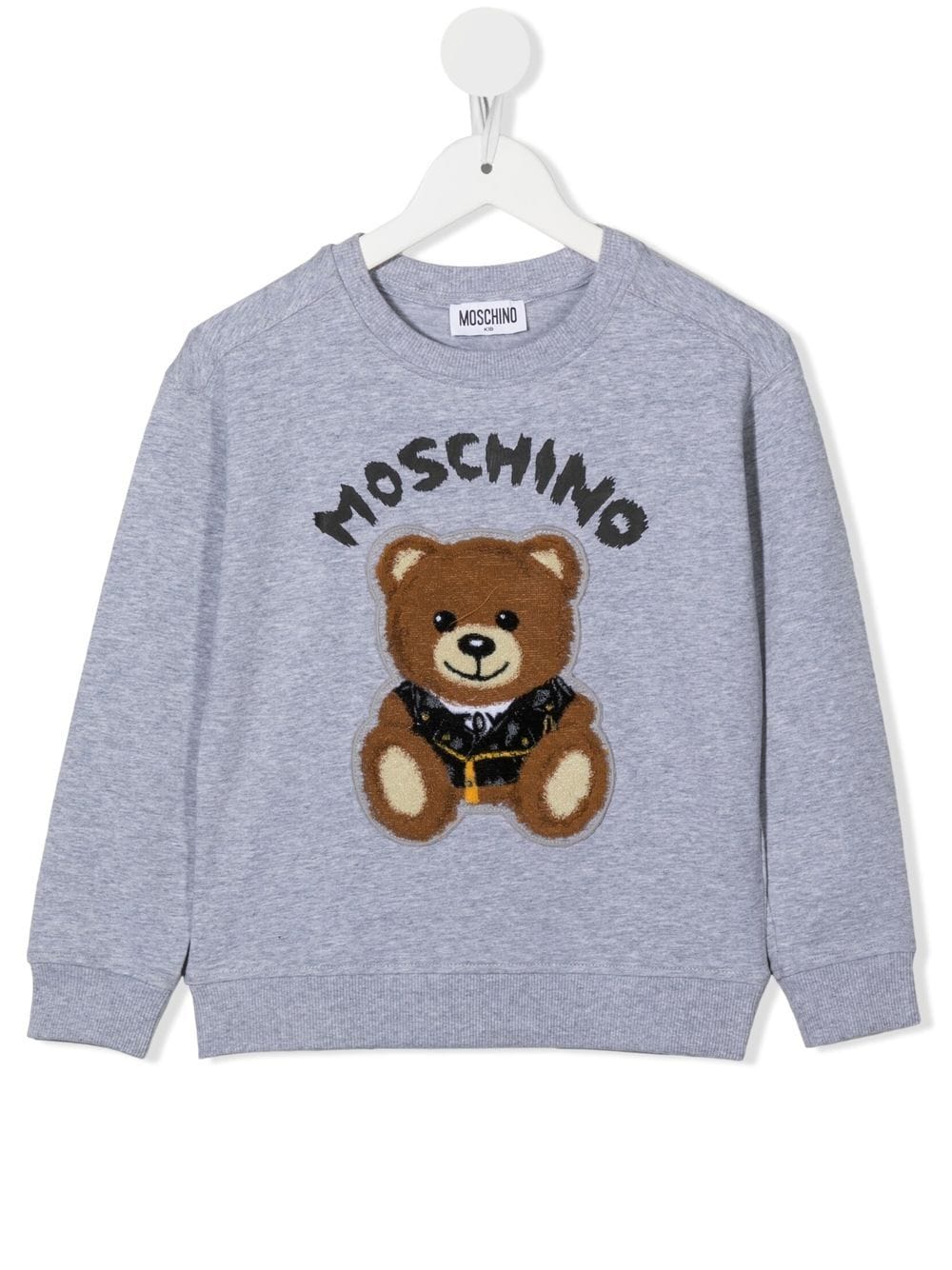 Sudadera negra para niña con dibujo MOSCHINO